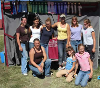 Display of show ribbons
